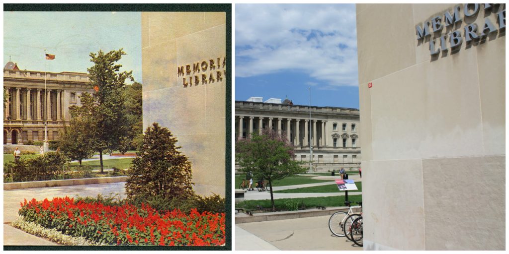 Memorial Library then and now.