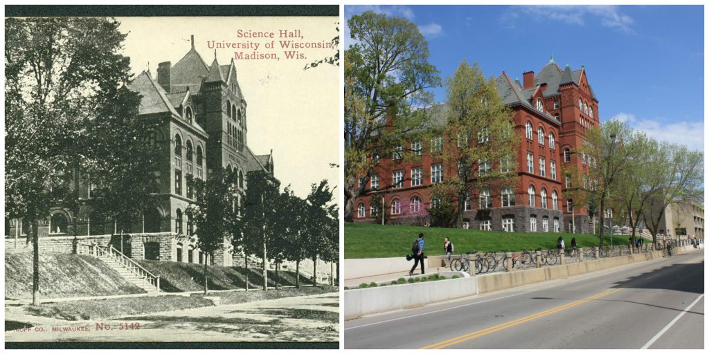 UW-Madison Science Hall then and now.