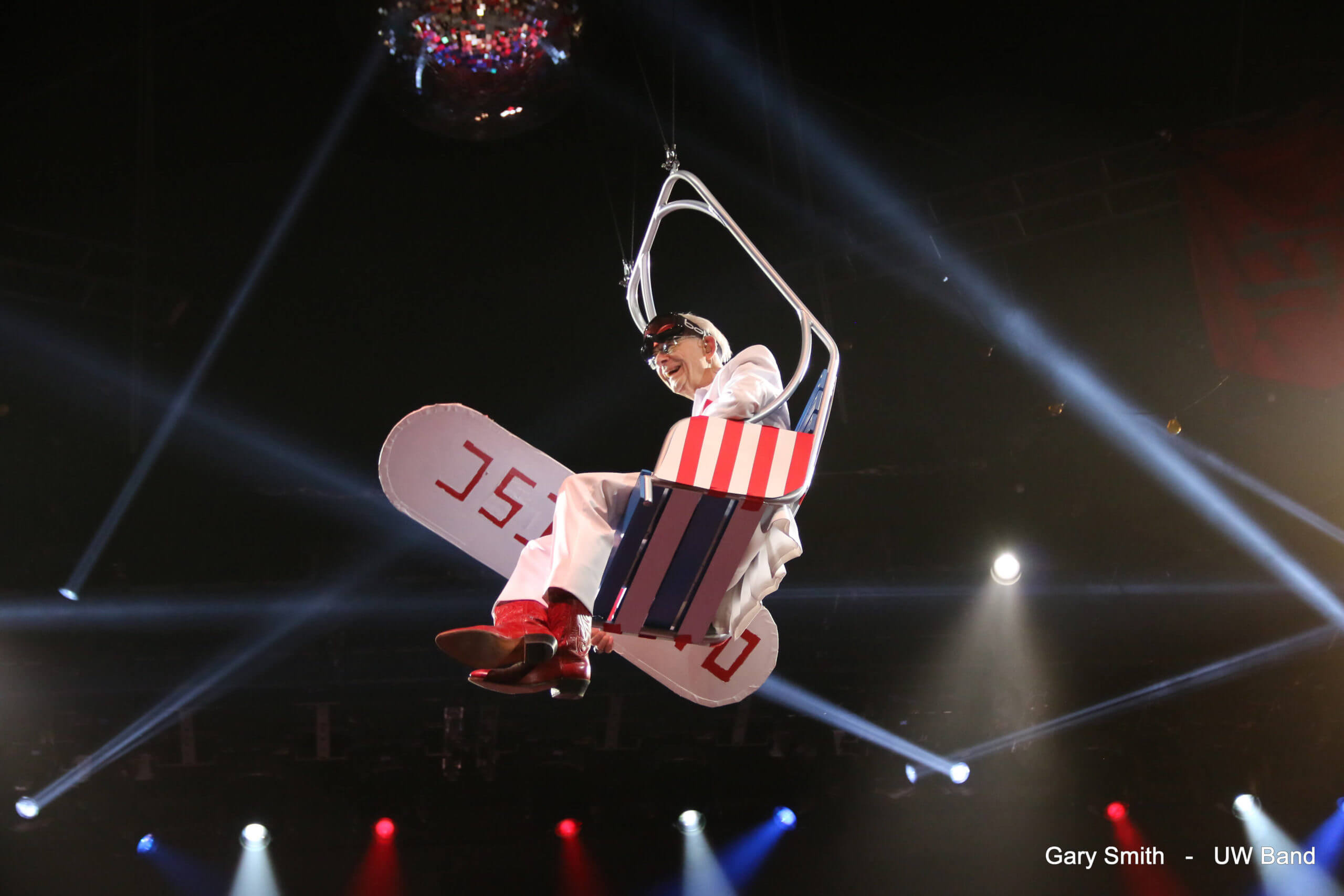 Mike Leckrone on Ski Lift