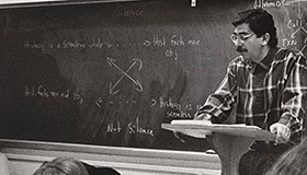 Letters and Science professor teaching a class.