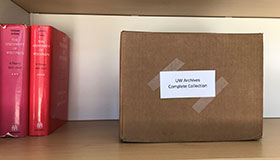 Archival collection in Steenbock Library reduced to one box.
