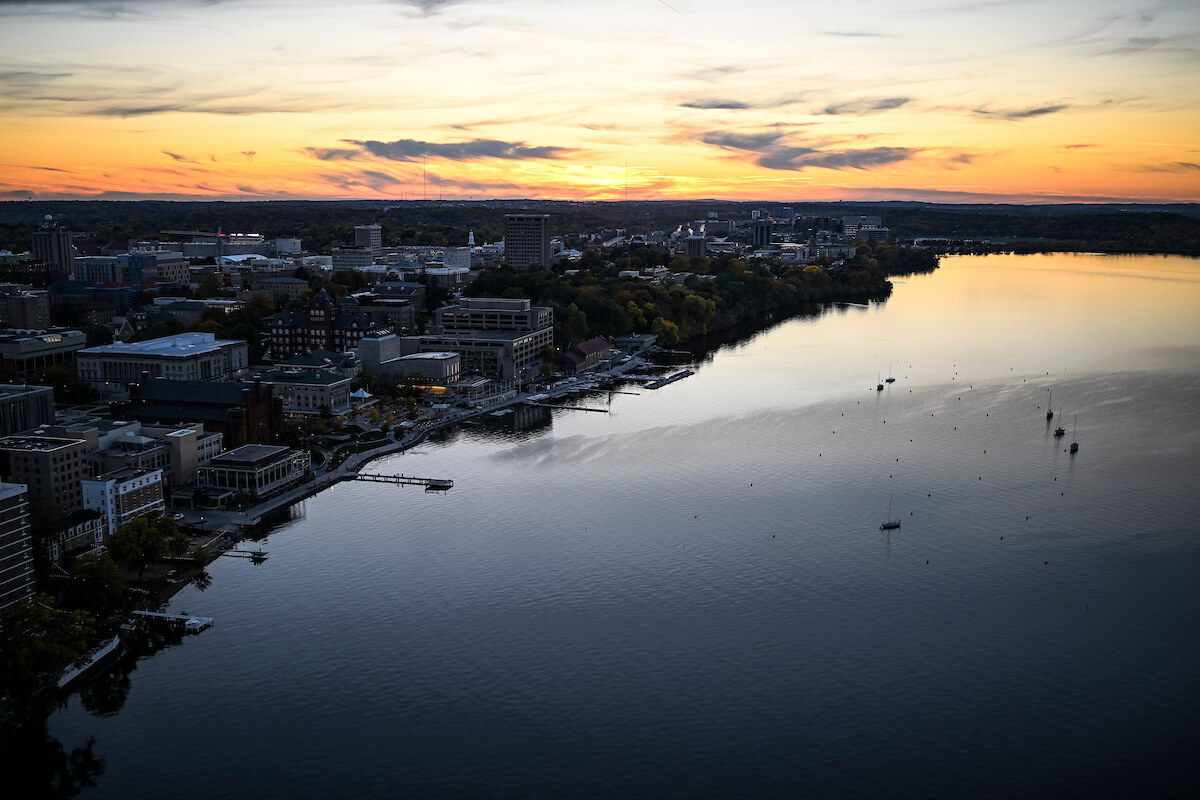 Aerial view of campus.