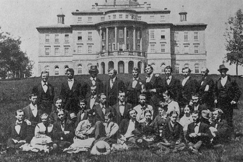 Class of 1875, pictured in front of University Hall