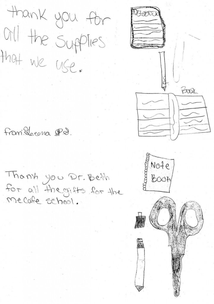 Thank You notes from Milwaukee Public School students